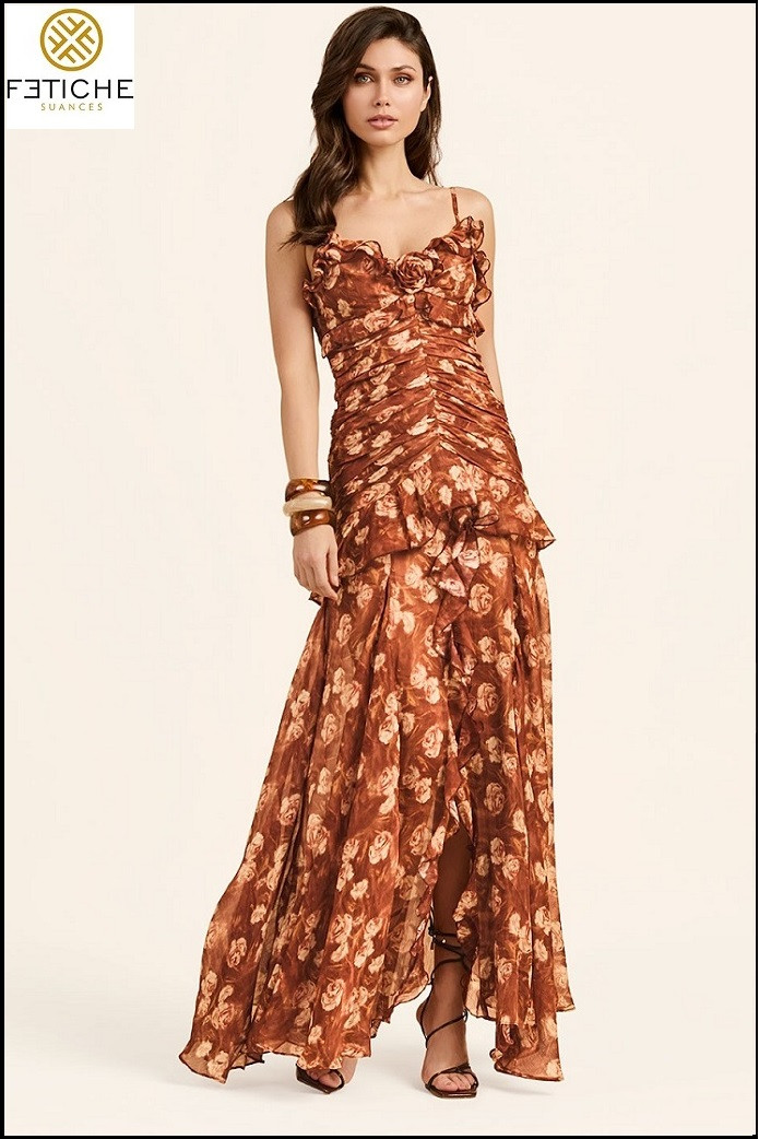 CHOCOLATE BLOSSON DRESS BY FETICHE SUANCES