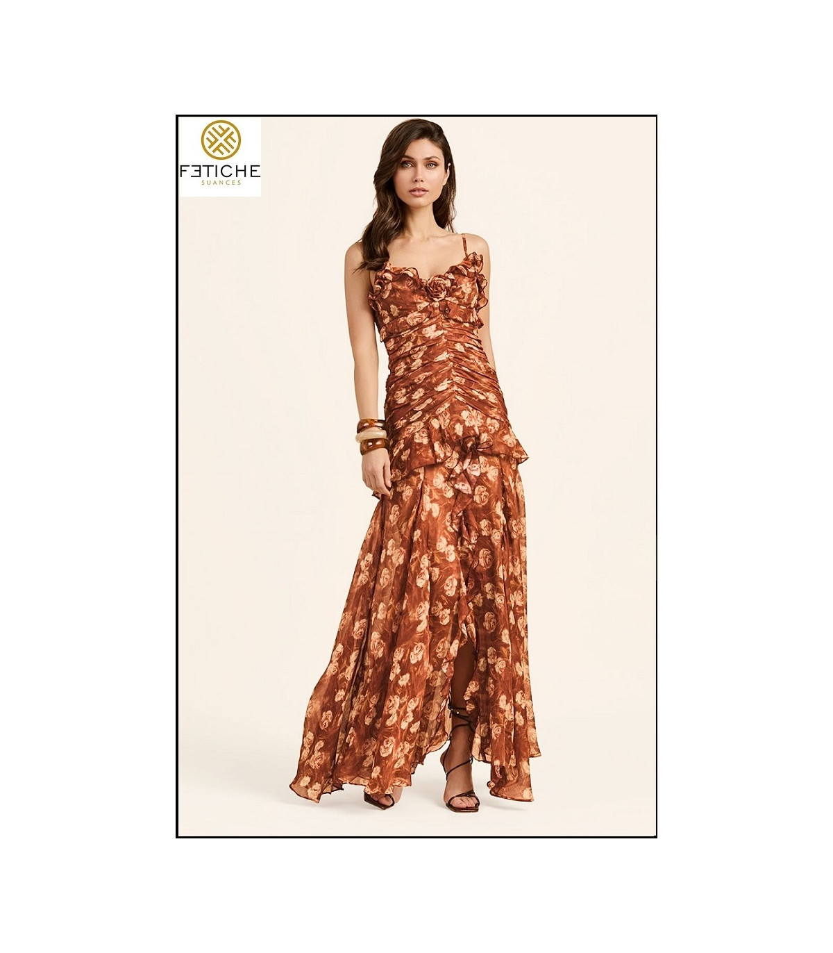 CHOCOLATE BLOSSON DRESS BY FETICHE SUANCES