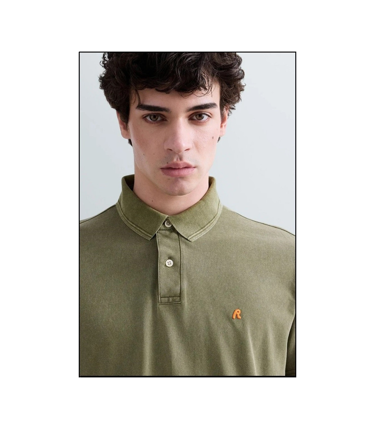 POLO DE PIQUÉ DE ALGODÓN MUD CON BORDADO R REPLAY