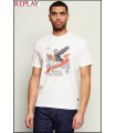 CAMISETA BLANCA CON ESTAMPADO ÁGUILA REPLAY