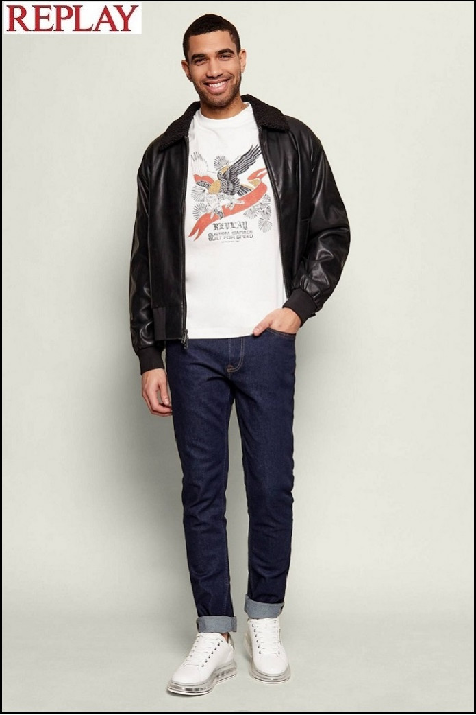 CAMISETA BLANCA CON ESTAMPADO ÁGUILA REPLAY