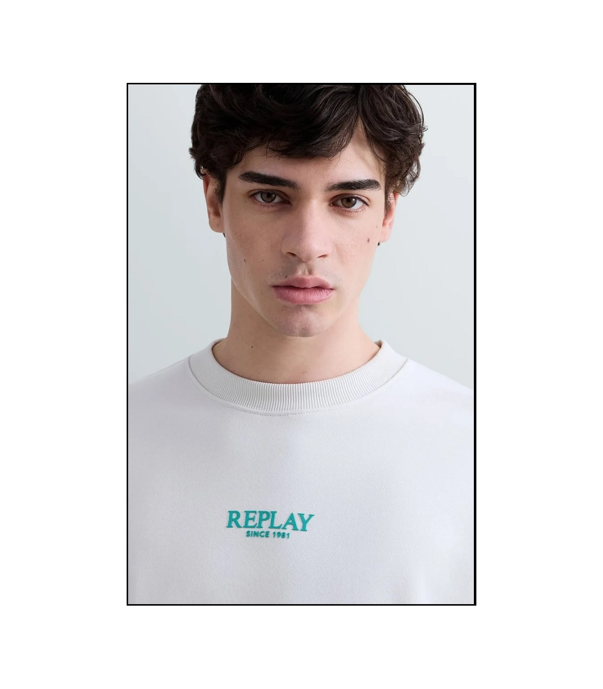 SUDADERA DE ALGODÓN IVORY REPLAY