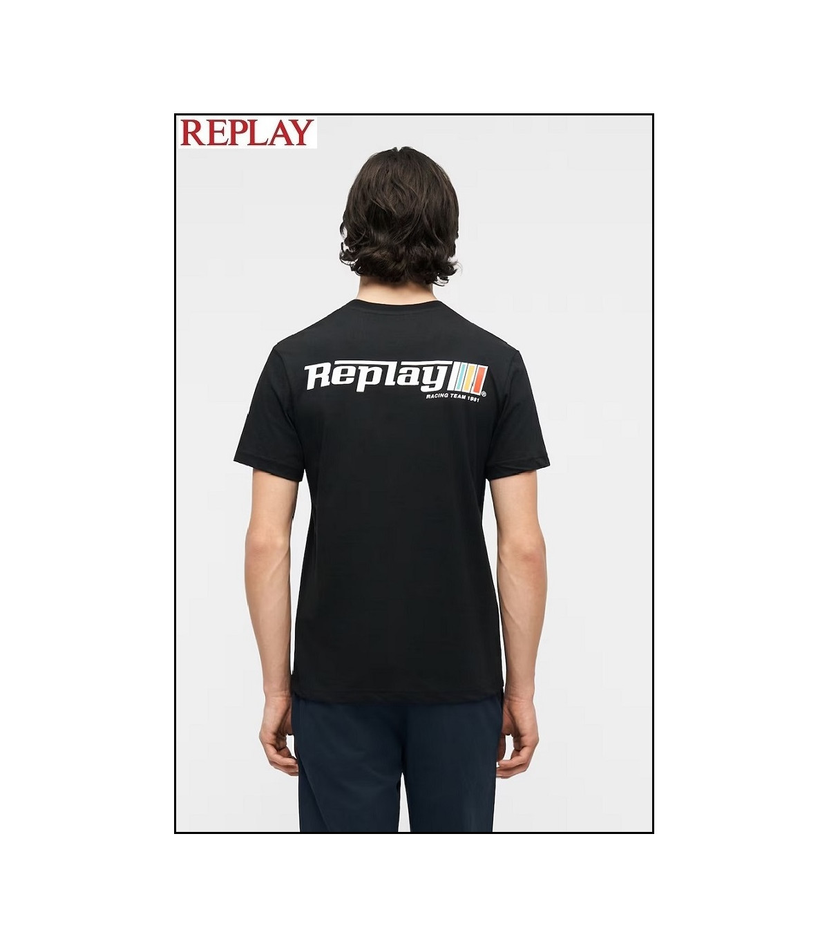CAMISETA NEGRA LOGO REPLAY