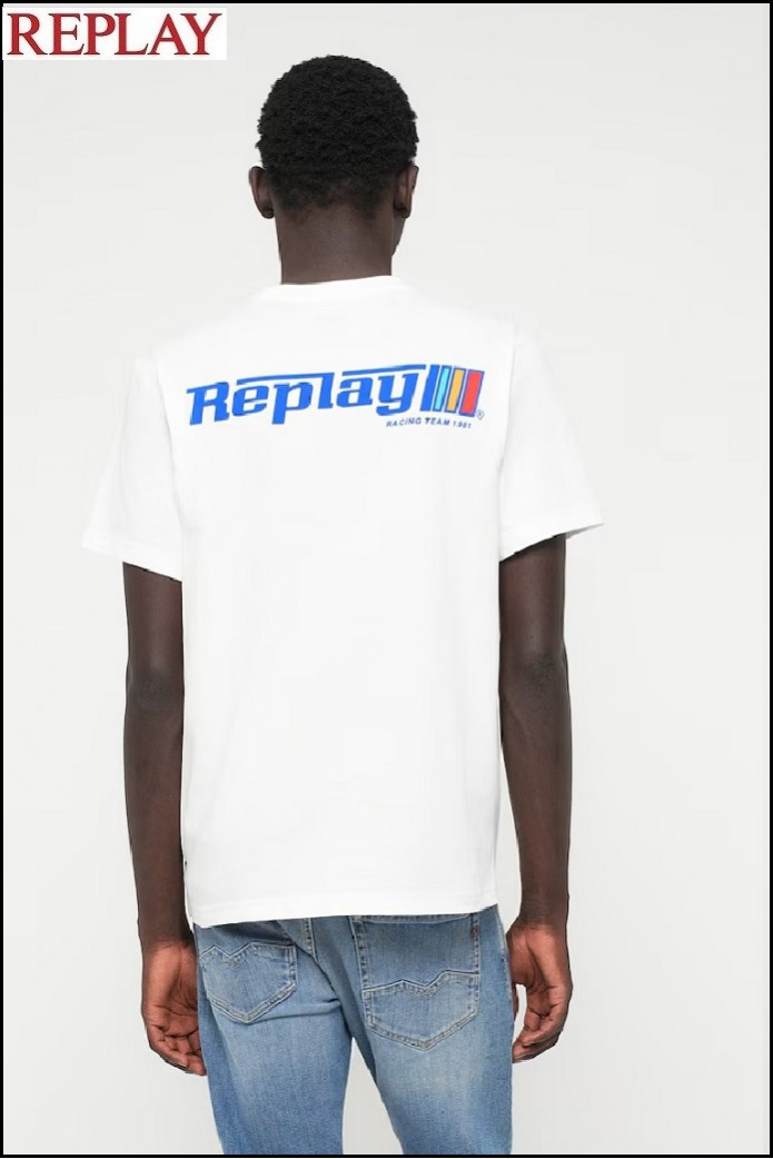 CAMISETA BLANCA LOGO REPLAY