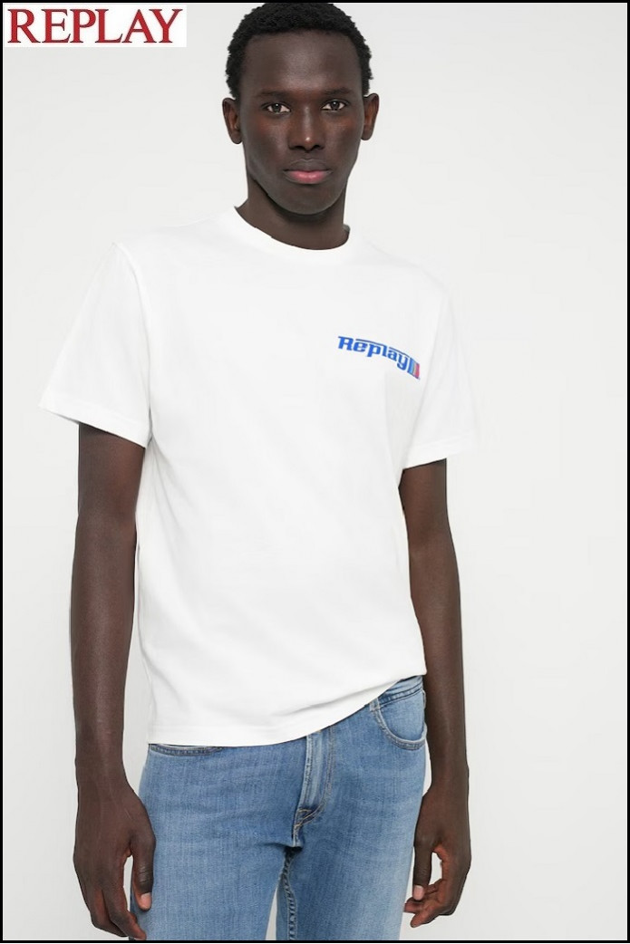 CAMISETA BLANCA LOGO REPLAY