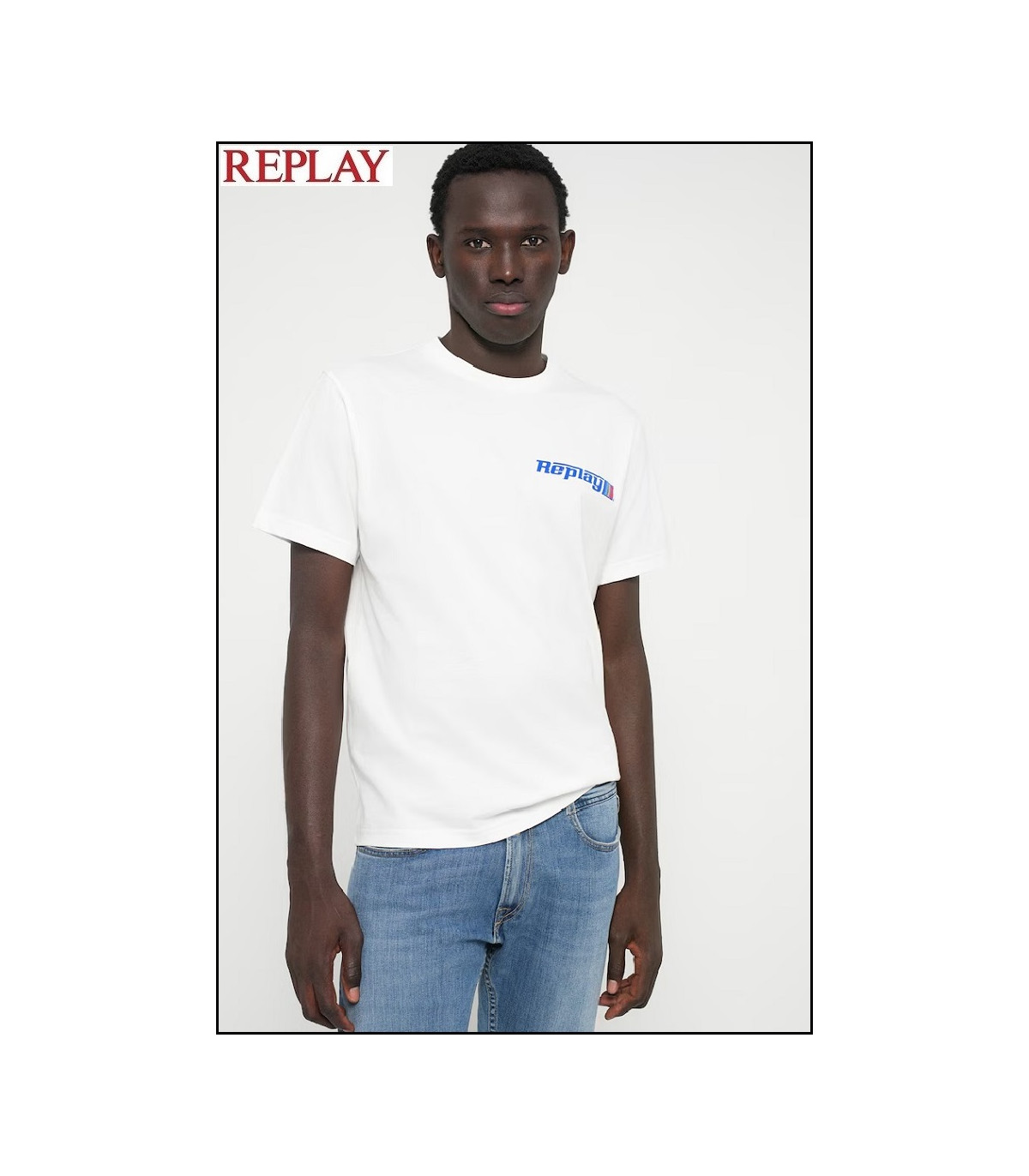 CAMISETA BLANCA LOGO REPLAY