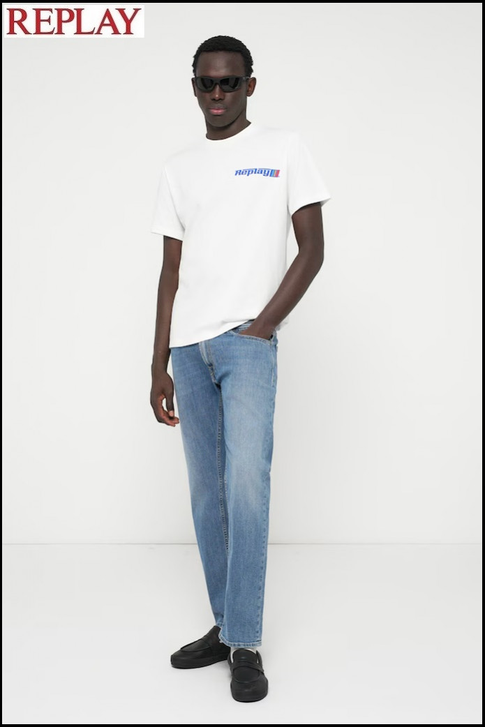 CAMISETA BLANCA LOGO REPLAY