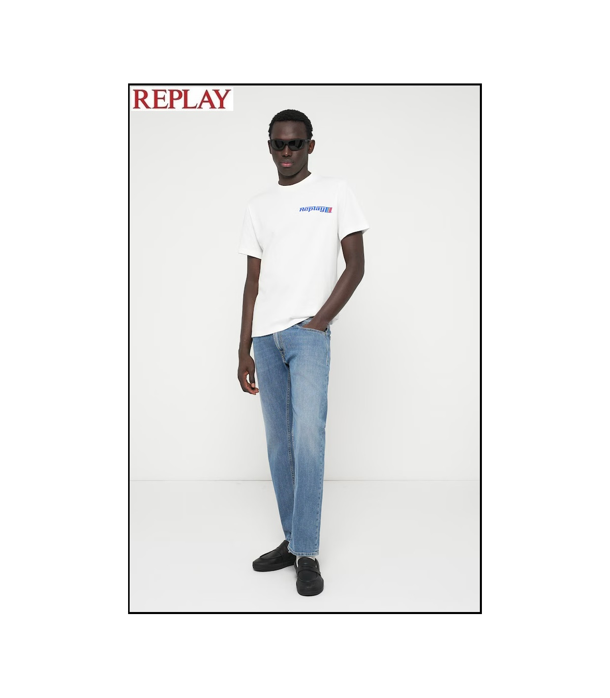 CAMISETA BLANCA LOGO REPLAY