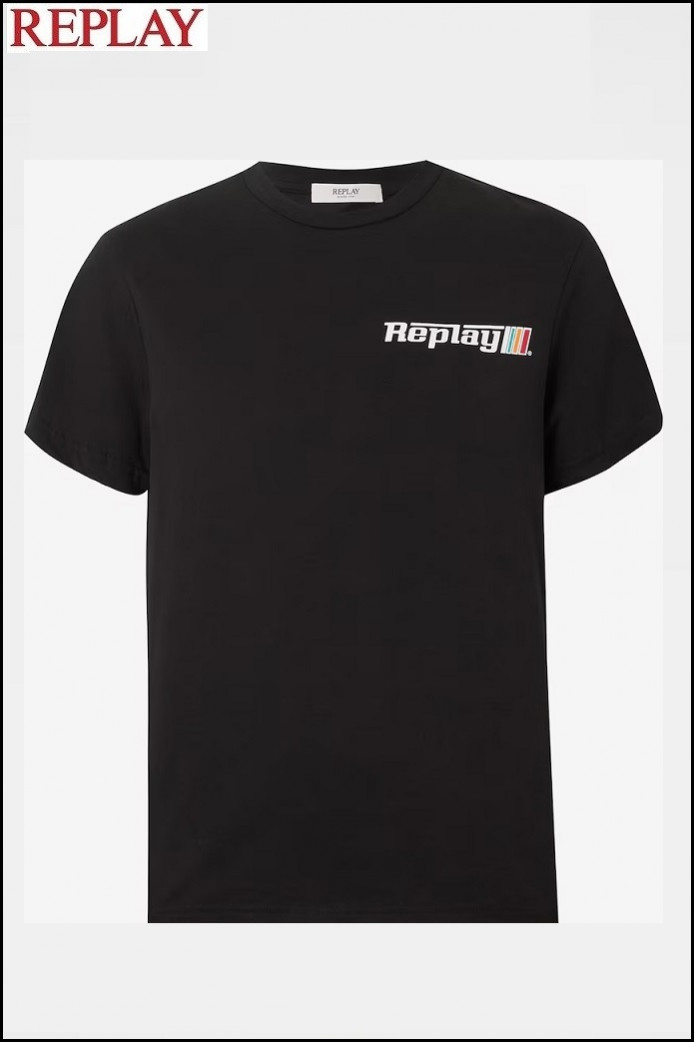 CAMISETA NEGRA LOGO REPLAY