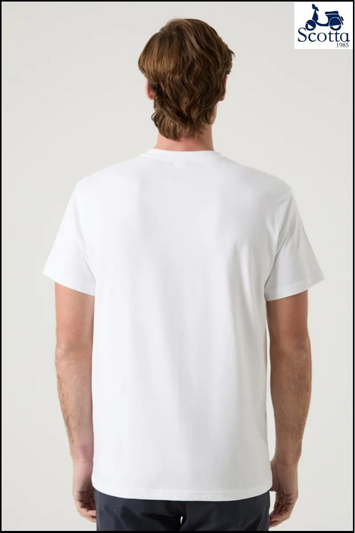CAMISETA LOGO FRONTAL BLANCO SCOTTA