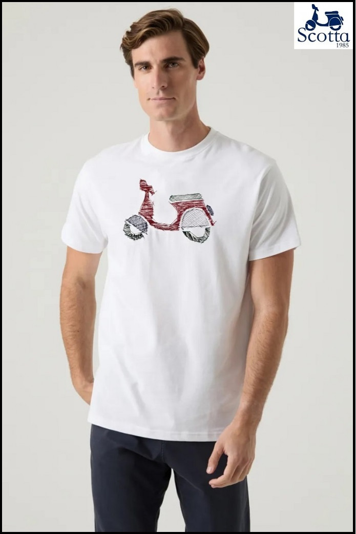 CAMISETA LOGO FRONTAL BLANCO SCOTTA