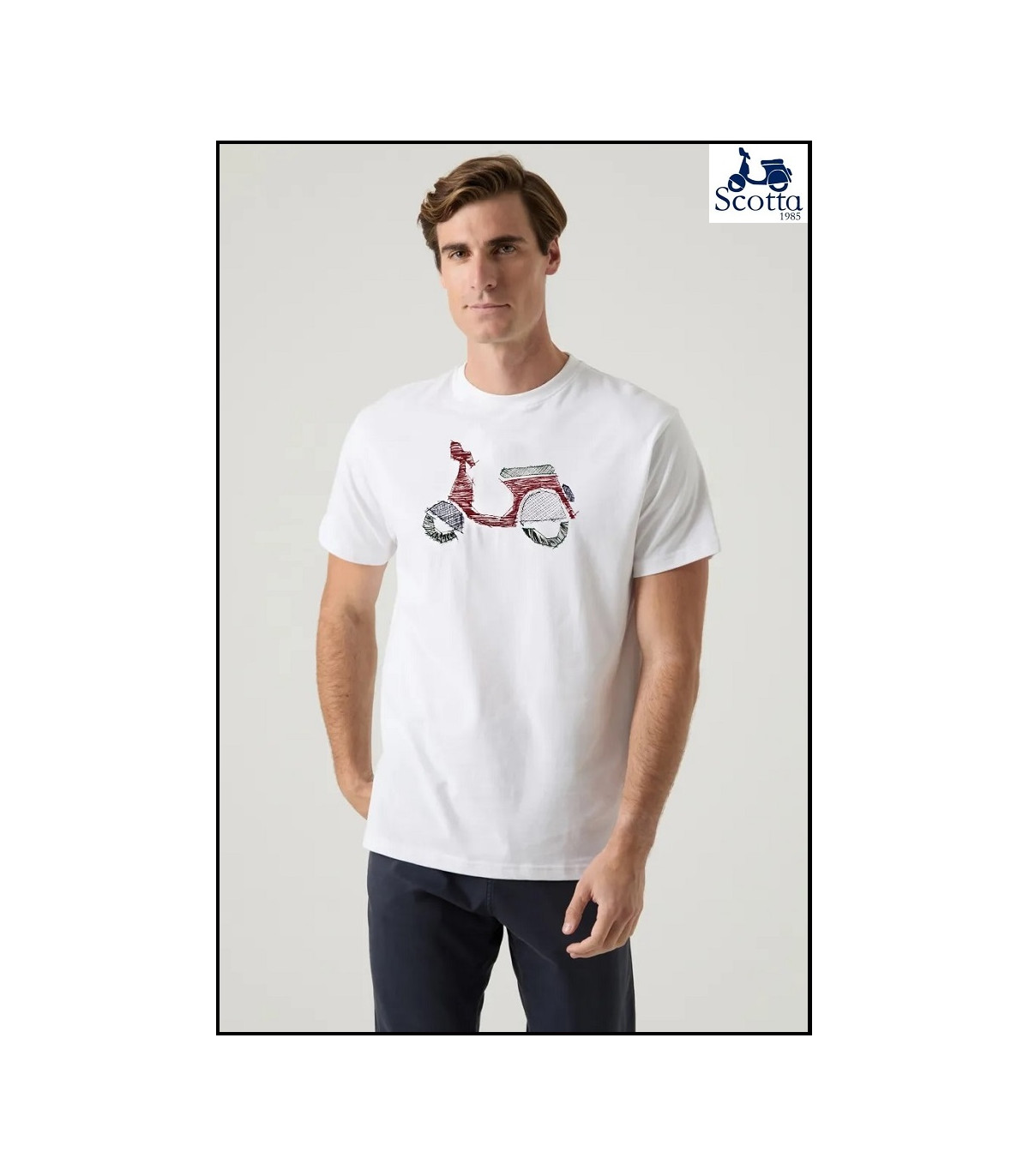 CAMISETA LOGO FRONTAL BLANCO SCOTTA