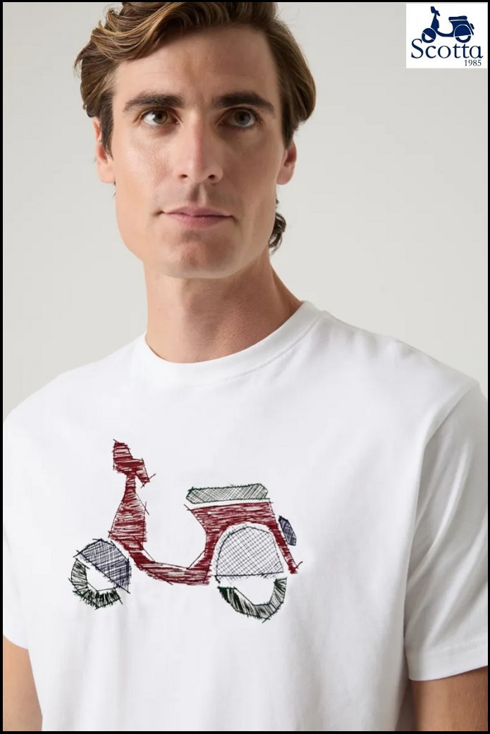 CAMISETA LOGO FRONTAL BLANCO SCOTTA
