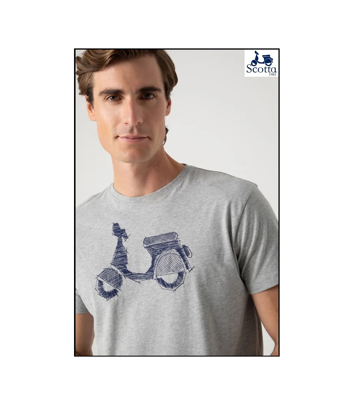 CAMISETA LOGO FRONTAL GRIS SCOTTA