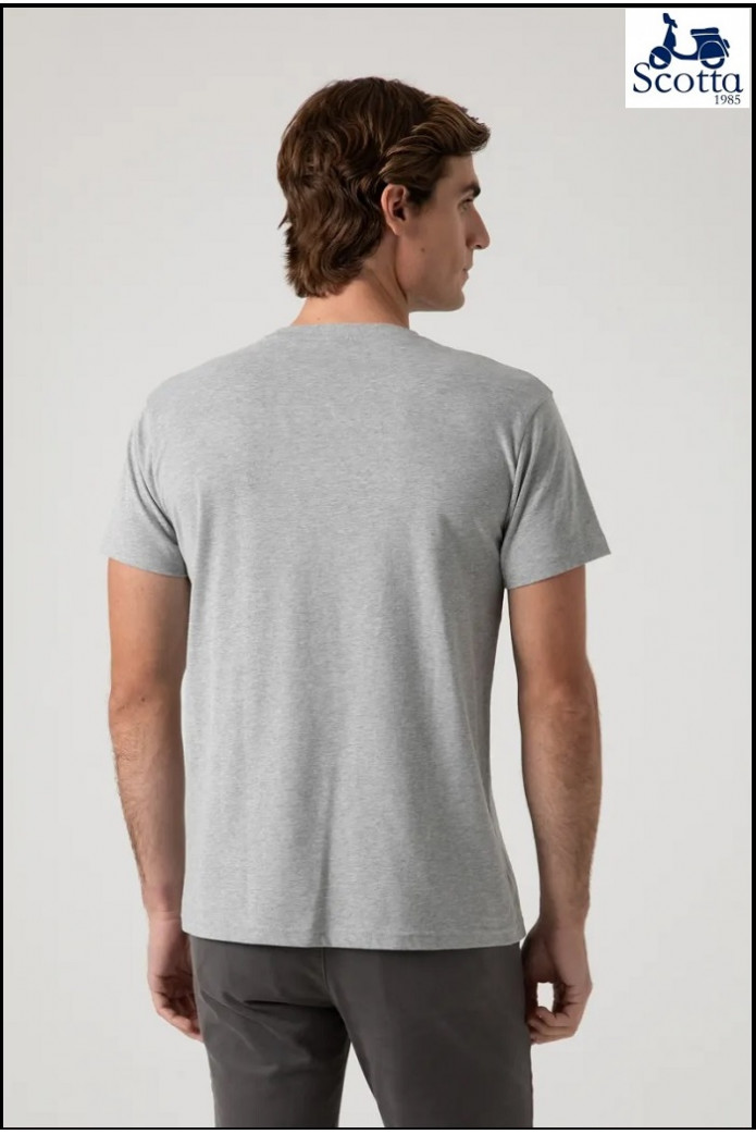 CAMISETA LOGO FRONTAL GRIS SCOTTA
