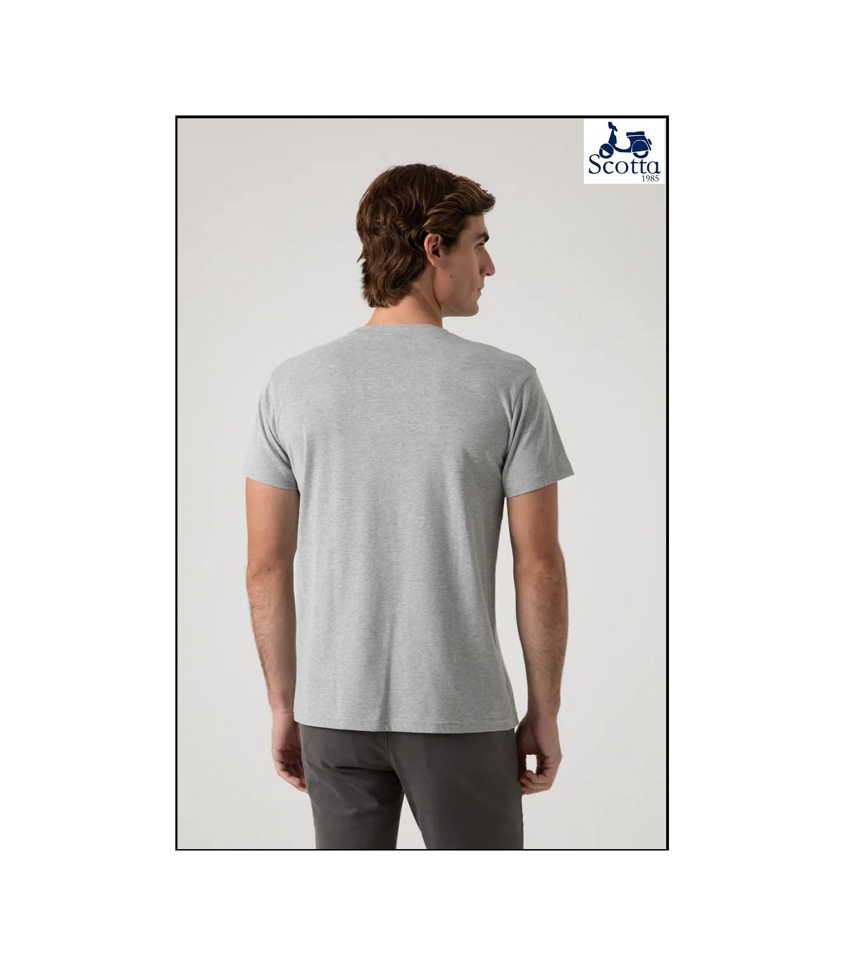 CAMISETA LOGO FRONTAL GRIS SCOTTA