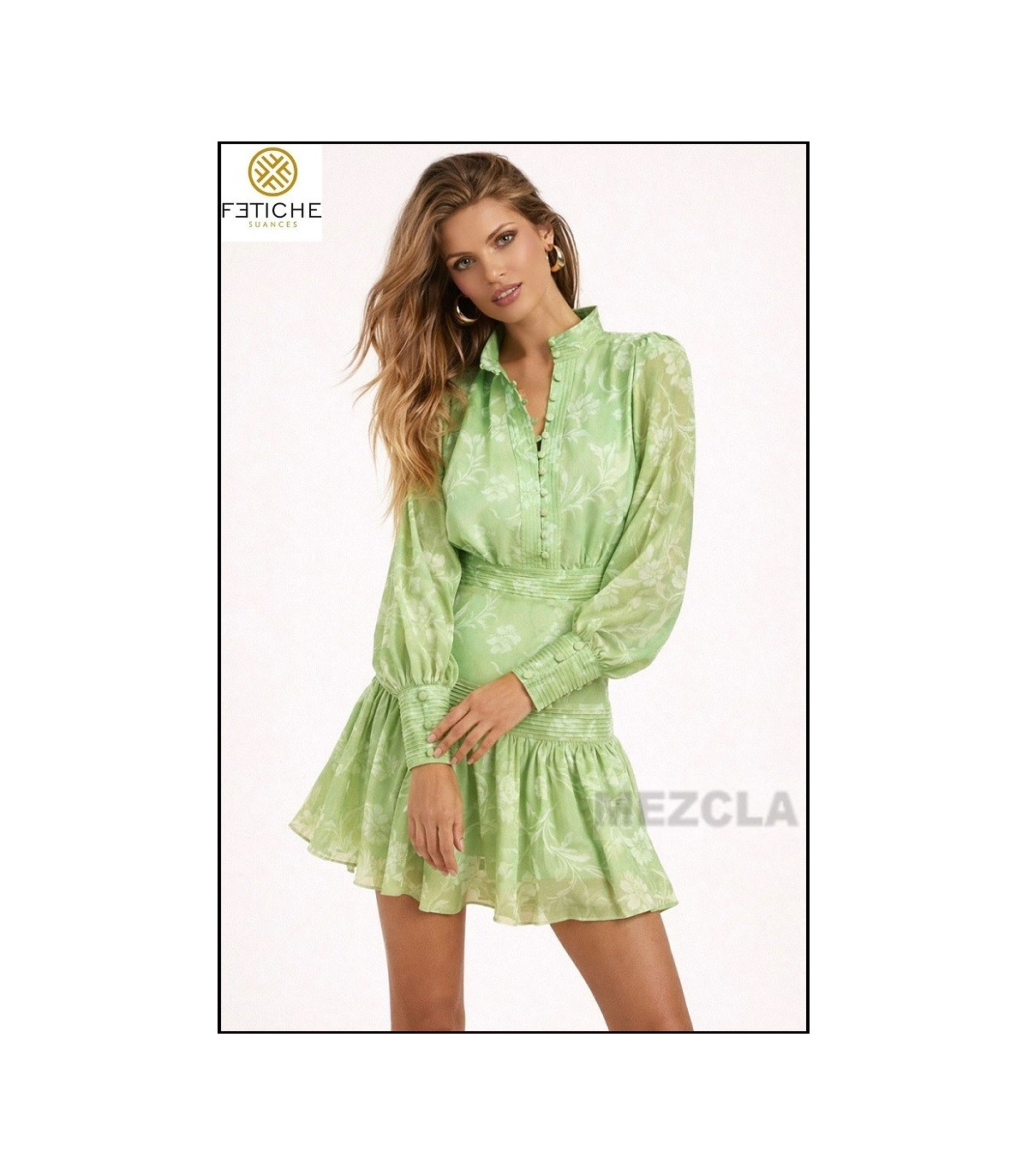 FLORENTINE GREEN DRESS BY FETICHE SUANCES