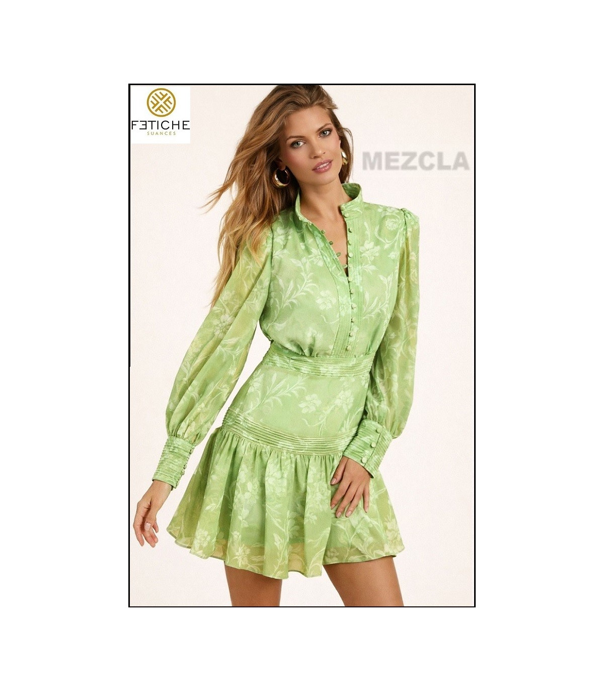 FLORENTINE GREEN DRESS BY FETICHE SUANCES