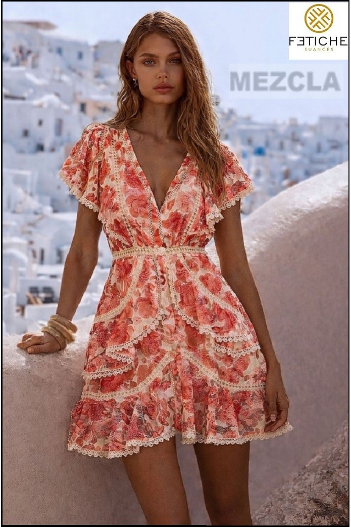 CORAL BLOSSOM DRESS BY FETICHE SUANCES