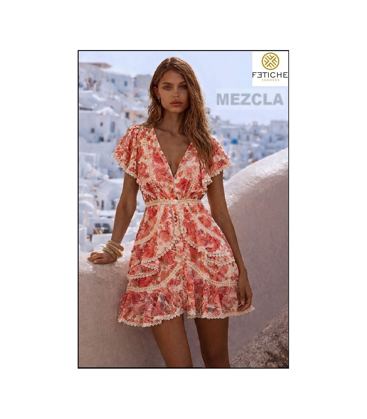 CORAL BLOSSOM DRESS BY FETICHE SUANCES