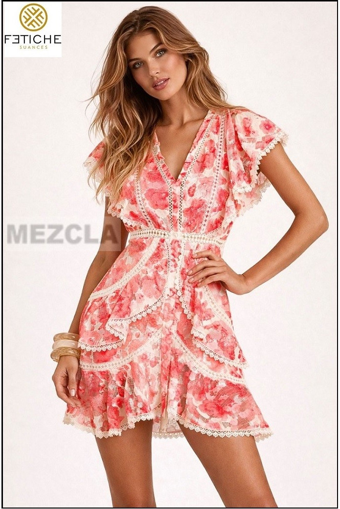 CORAL BLOSSOM DRESS BY FETICHE SUANCES