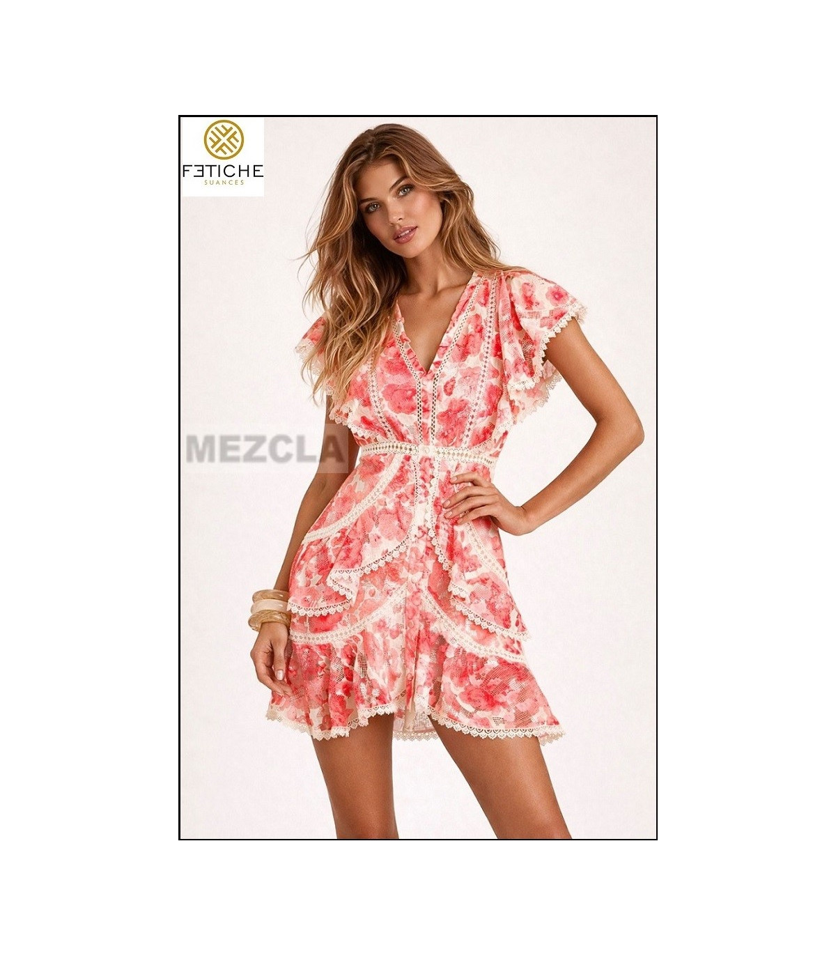 CORAL BLOSSOM DRESS BY FETICHE SUANCES