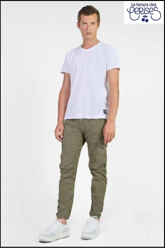 PANTALÓN CARGO KAKI LE TEMPS DES CERISES