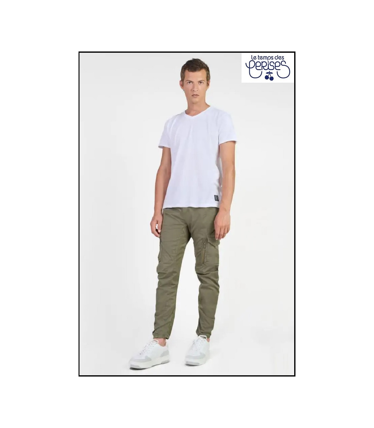 PANTALÓN CARGO KAKI LE TEMPS DES CERISES