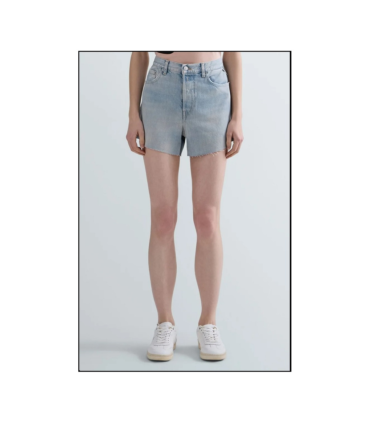 PANTALÓN CORTO RECTO DE DENIM CLARO REPLAY