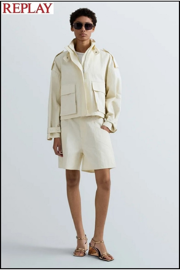 BERMUDAS RELAXED FIT DE SARGA REPLAY