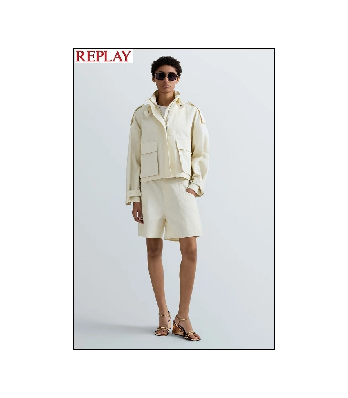 BERMUDAS RELAXED FIT DE SARGA REPLAY