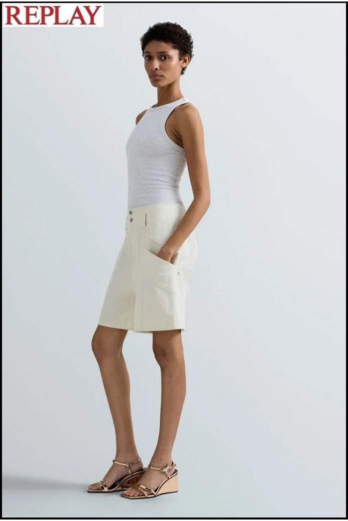 BERMUDAS RELAXED FIT DE SARGA REPLAY