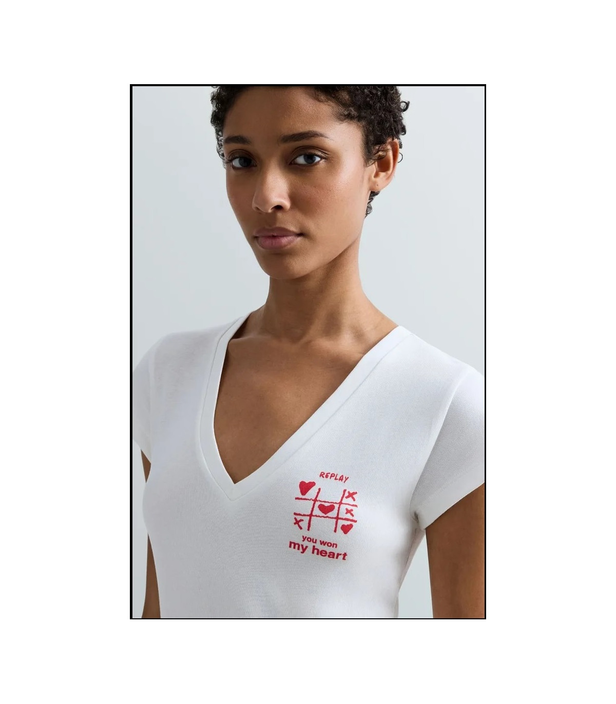 CAMISETA DE ALGODÓN AJUSTADA REPLAY