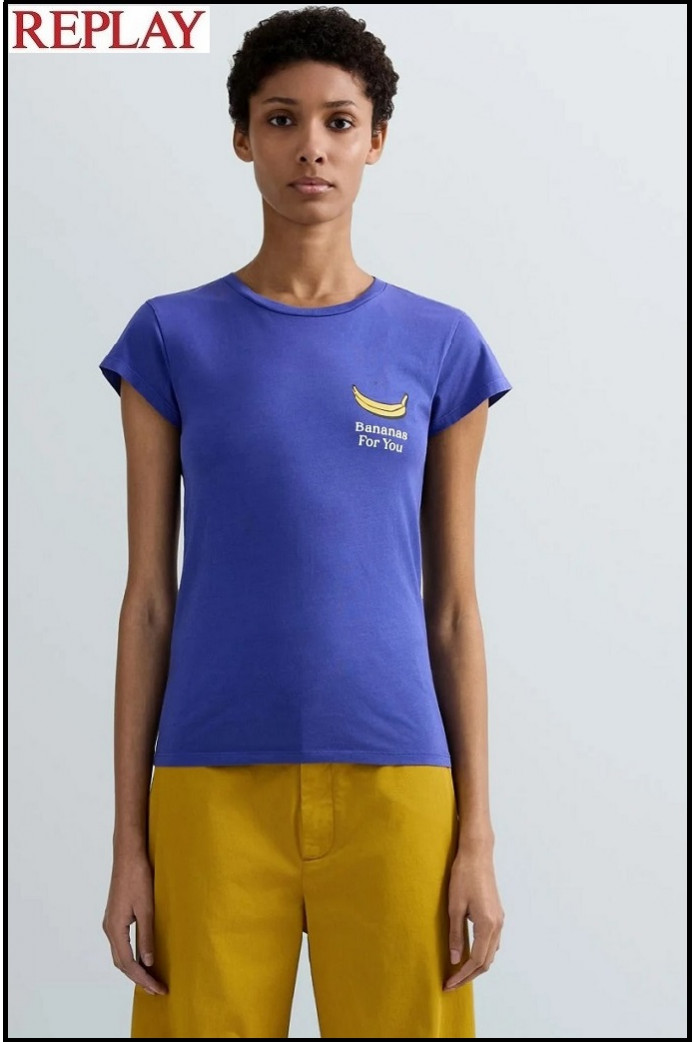 CAMISETA DE PUNTO CON ESTAMPADO REPLAY