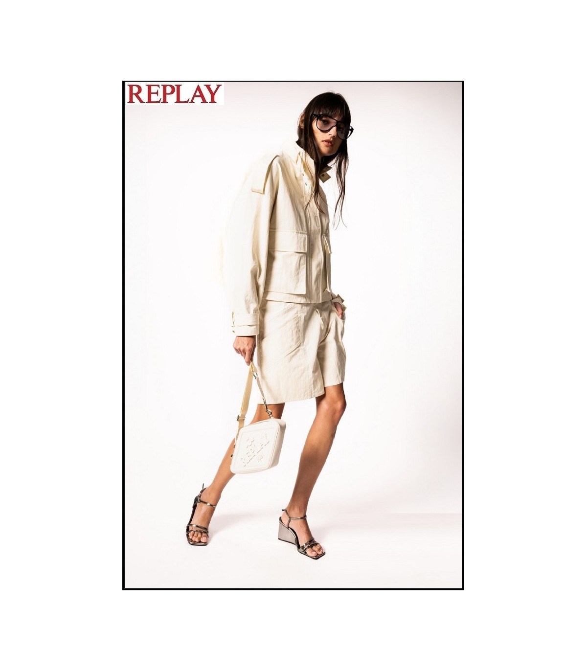BERMUDAS RELAXED FIT DE SARGA REPLAY