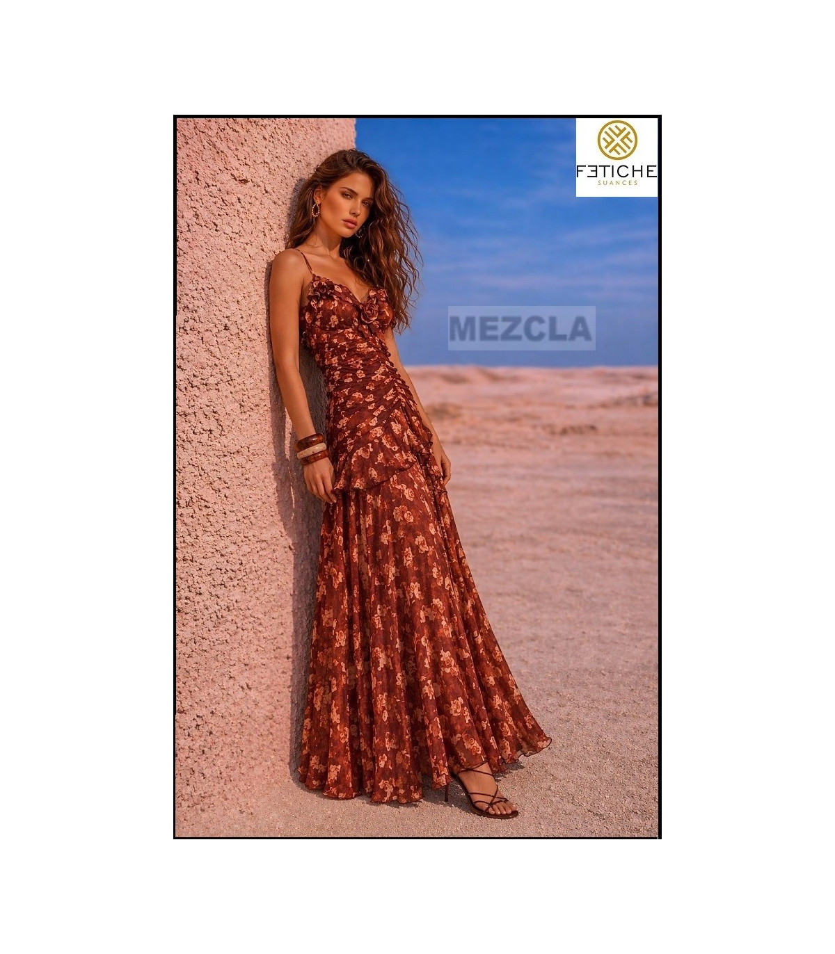 CHOCOLATE BLOSSON DRESS BY FETICHE SUANCES