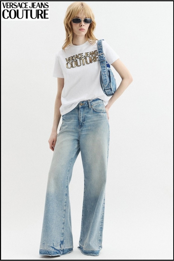 CAMISETA LENTEJUELAS BLANCA VERSACE JEANS COUTURE