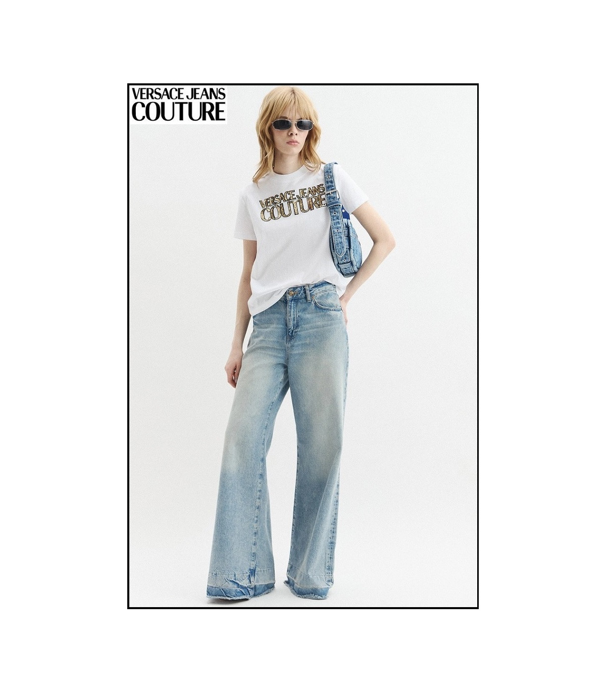 CAMISETA LENTEJUELAS BLANCA VERSACE JEANS COUTURE