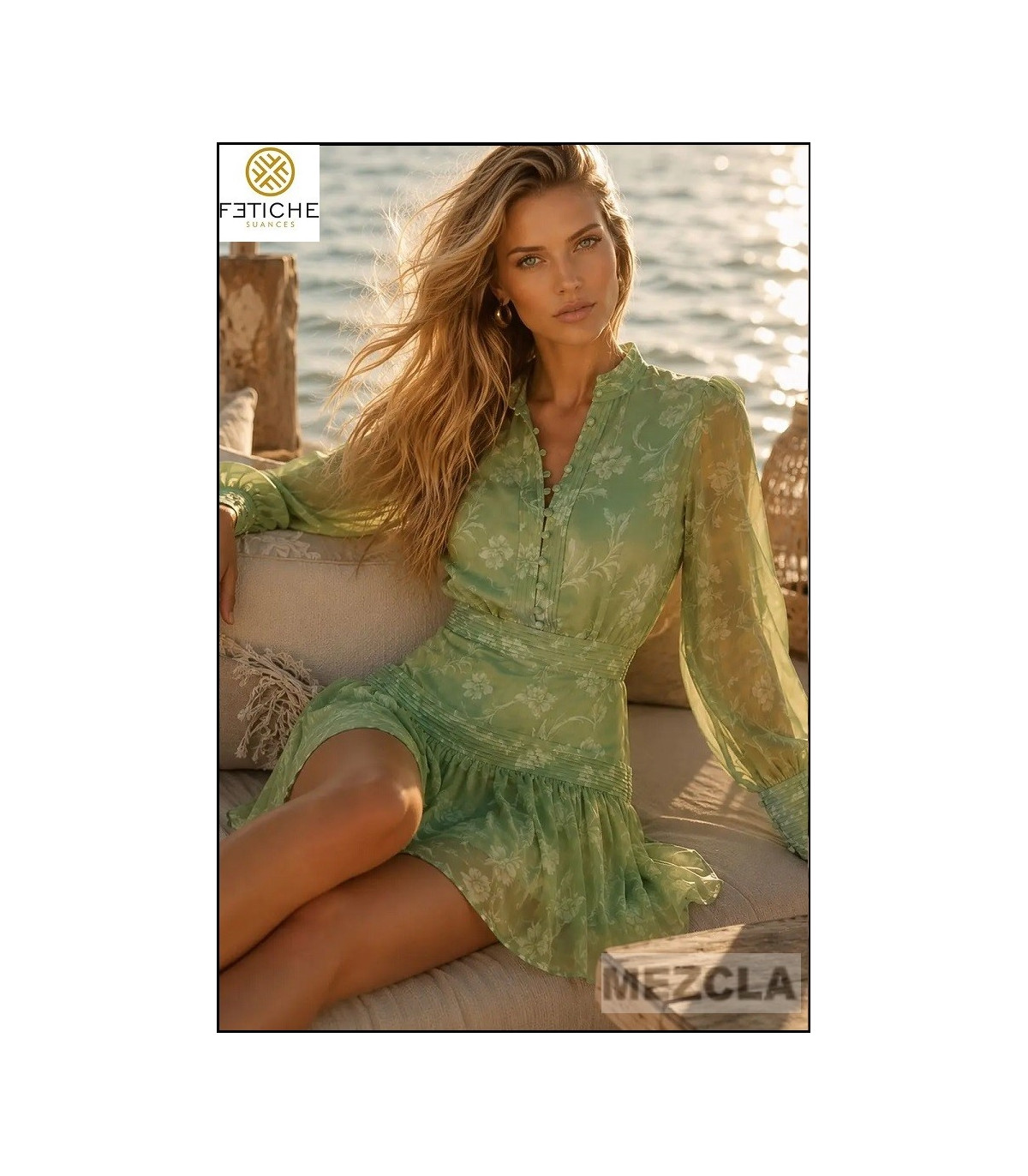 FLORENTINE GREEN DRESS BY FETICHE SUANCES