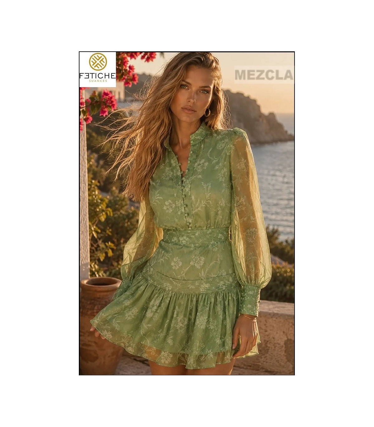 FLORENTINE GREEN DRESS BY FETICHE SUANCES