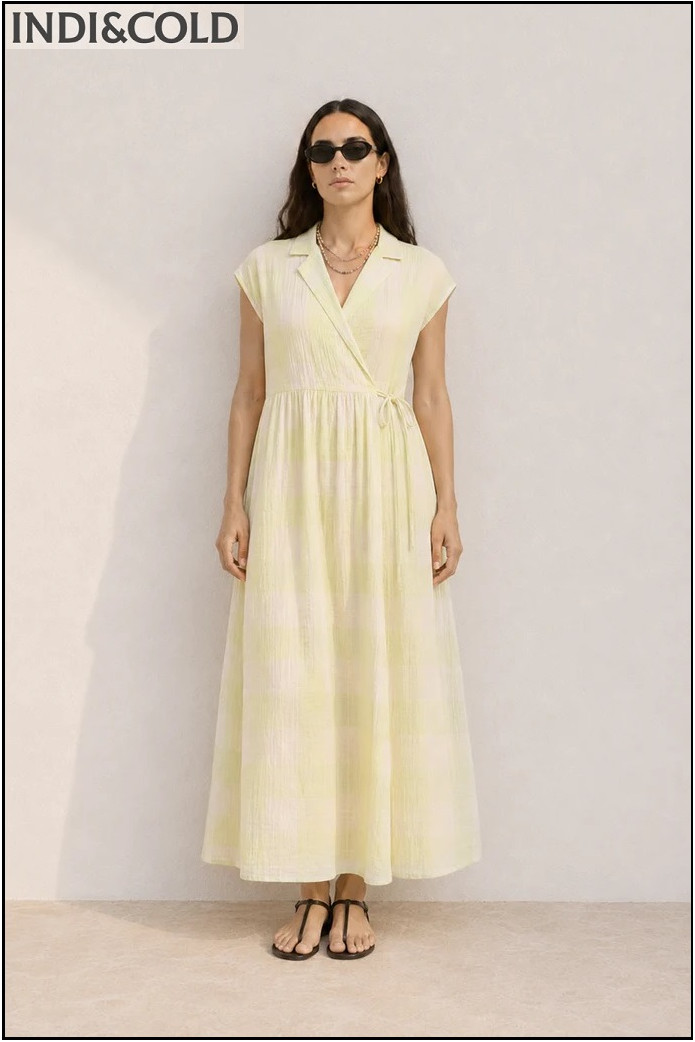 VESTIDO CRUZADO VICHY INDI&COLD