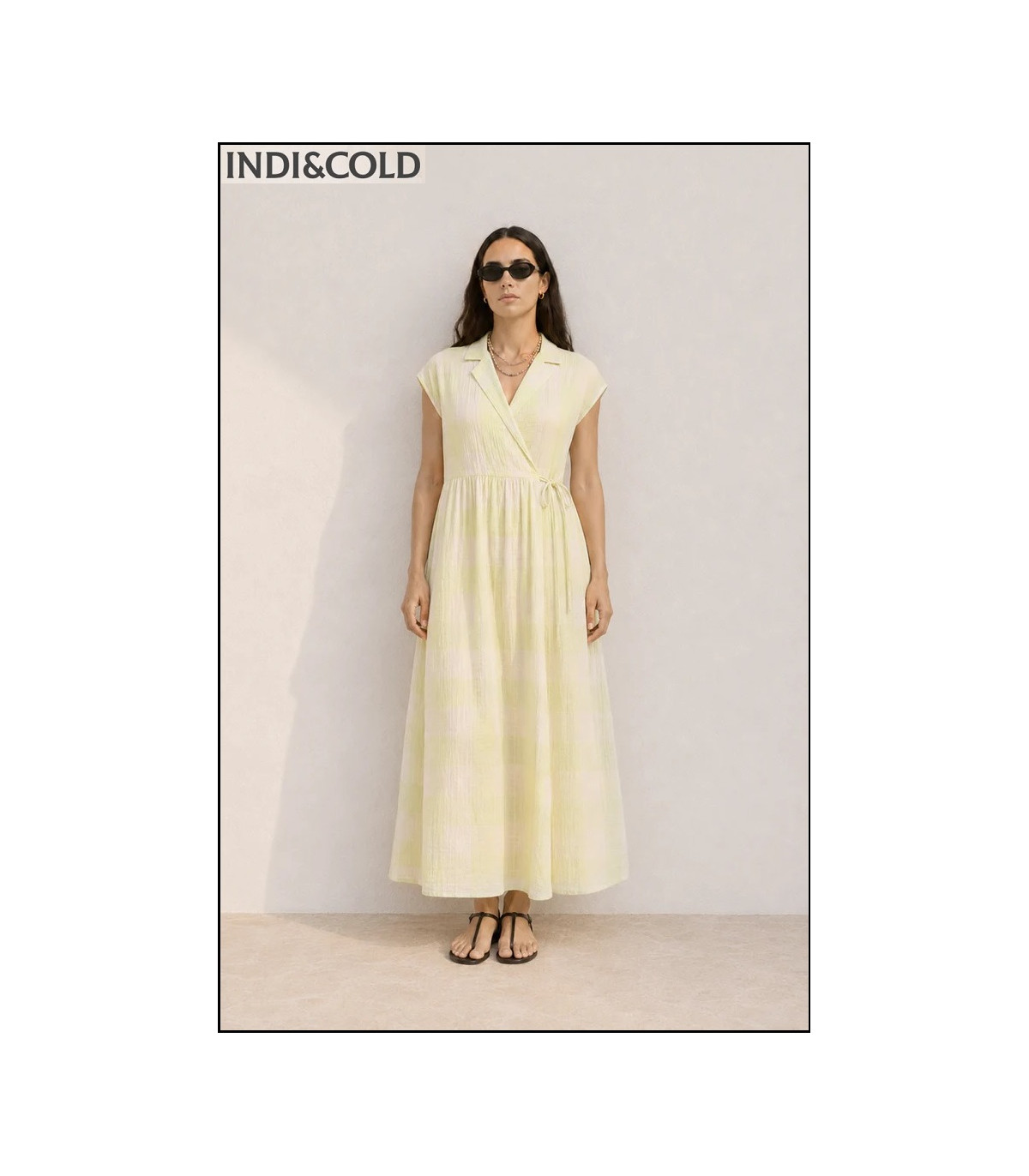 VESTIDO CRUZADO VICHY INDI&COLD