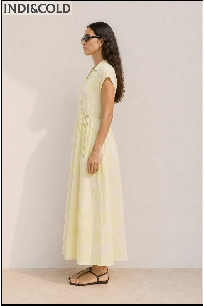 VESTIDO CRUZADO VICHY INDI&COLD