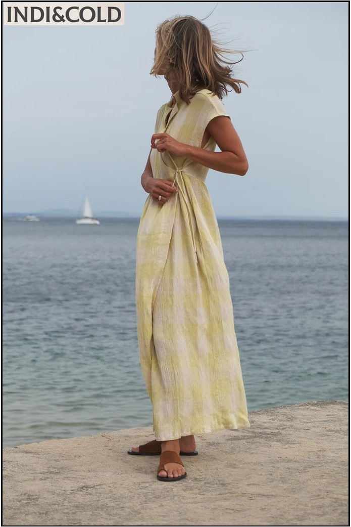 VESTIDO CRUZADO VICHY INDI&COLD