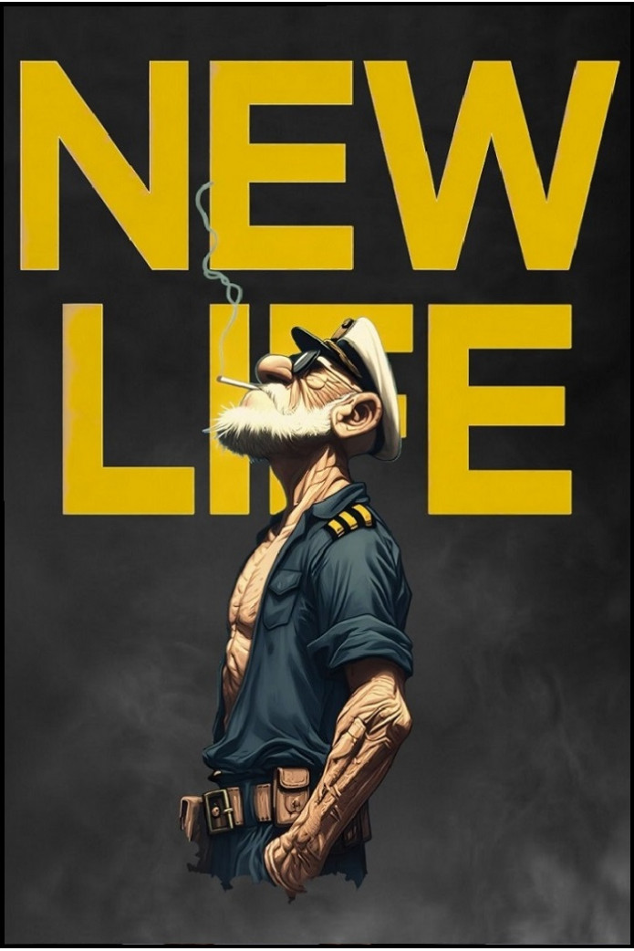 CAMISETA DE HOMBRE NEW LIFE AZUL MARINO LA SAL