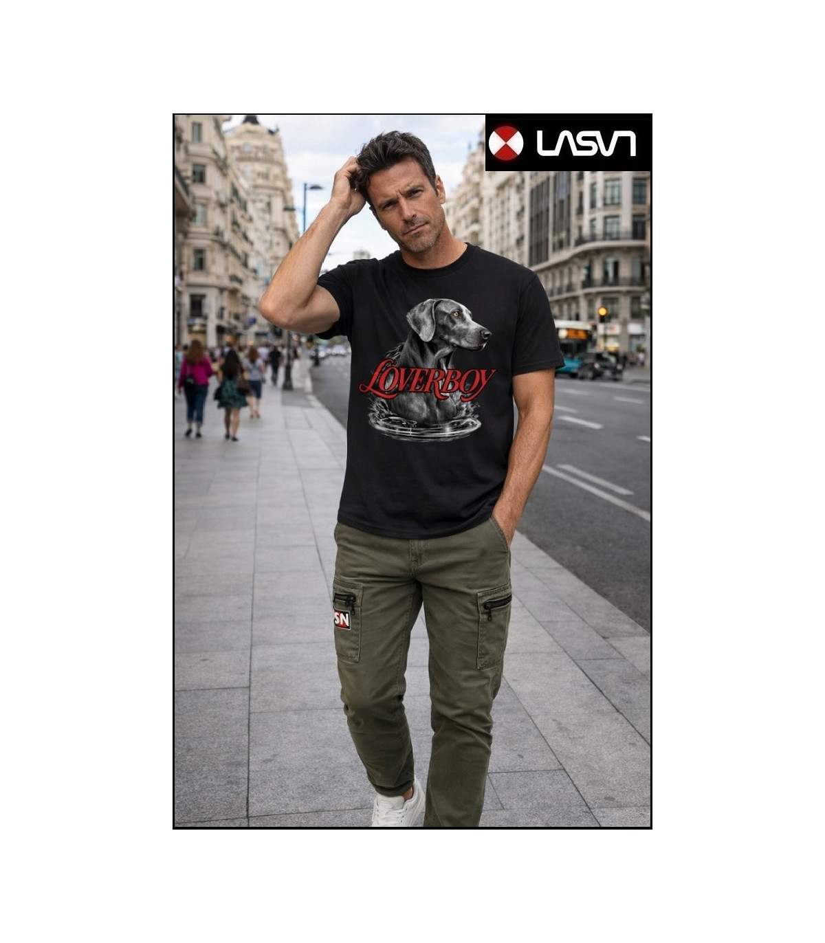 CAMISETA DE HOMBRE LOVERBOY GRIS OSCURO LA SAL
