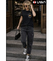 CAMISETA DE MUJER BONNE NUIT NEGRO LA SAL
