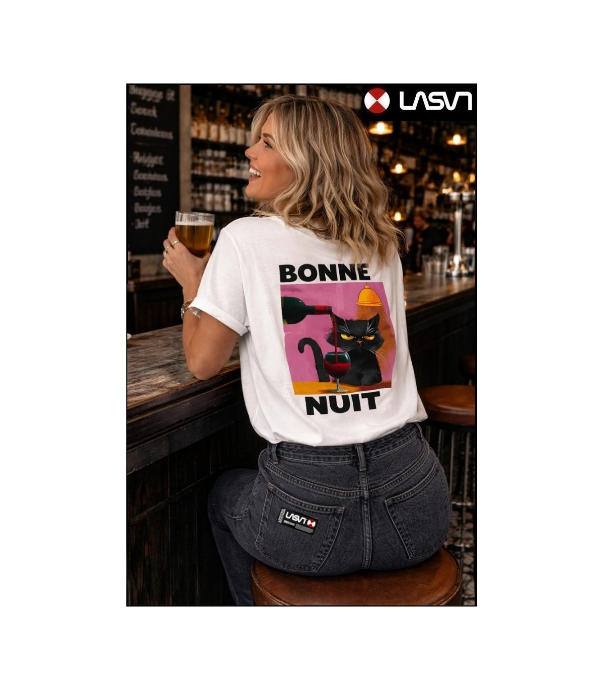 CAMISETA DE MUJER BONNE NUIT BLANCO LA SAL