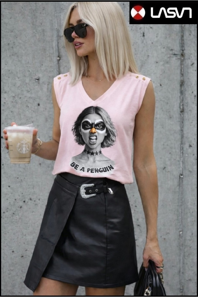CAMISETA DE MUJER PENGUIN AGH ROSA LA SAL