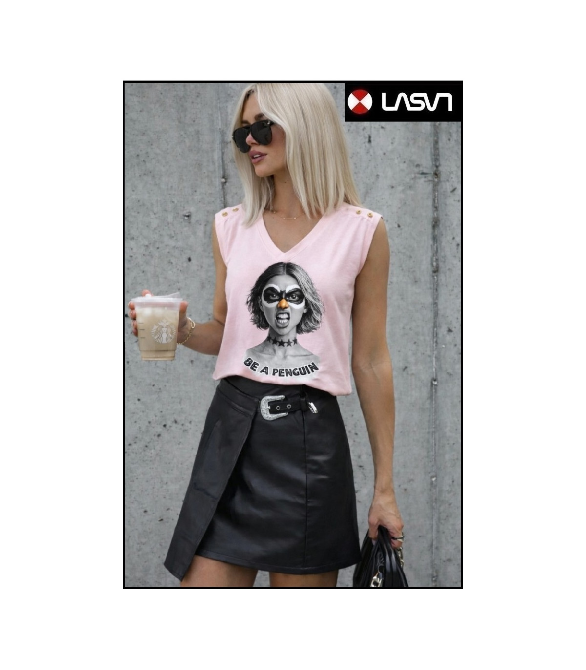 CAMISETA DE MUJER PENGUIN AGH ROSA LA SAL